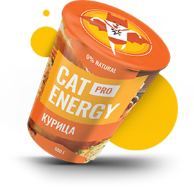 Пример продукции Cat Energy: баночка со вкусом курицы